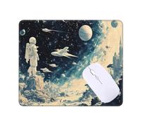 Tapis De Souris 340x280 mm Mouse Pad Petit, Astronaute Spatial Tapis Souris Gamer, Caoutchouc AntidéRapante Lavable Approprié pour Souris de Bureau Et Souris de Gaming Petit Tapis de Souris T-9932
