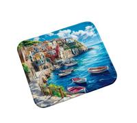 Tapis de Souris, 340x280x3mm sous Main Bureau Bateau Petite Ville-2 0m0-97 | Base en Caoutchouc Antidérapante, Petit Mouse Pad Portable, pour Le Bureau et Les Jeux, Haute Précision et Vitesse