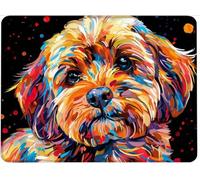 Tapis de Souris 34x28 cm Tapis Souris Gamer Bords Cousus Mousepad, Base en Imperméable Caoutchouc Antidérapante, Glissement Facile, Résistant aux Eclaboussures, Durable, Portable, Animal Chien w0j-40