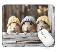 Tapis de Souris 360 x 300 mm, Imperméable sous Main Bureau Animal, A-4464 | Mouse Pad avec Bords Cousus, Base en Caoutchouc Antidérapant Tapis Souris Hamster, pour Maison Bureau Decor Cadeaux A-4464