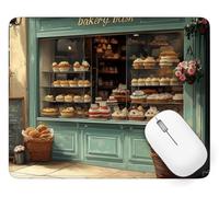 Tapis de Souris 360 x 300 mm, Imperméable Sous Main Bureau Pain, A-3870 | Mouse Pad avec Bords Cousus, Base en Caoutchouc Antidérapant Tapis Souris Boulangerie, pour Bureau Decor Cadeaux A-3870