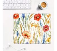 Tapis de Souris 400 x 300 x 3 mm, Mouse Pad avec Base en Caoutchouc Antidérapante, Bords Cousus, Tapis Souris pour Ordinateur de Bureau, PC, Laptop et Gaming - Rouge & Rural XS#156