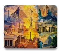 Tapis de Souris - 420 x 350 x 3mm, Tapis Souris d'Ordinateur, Base Caoutchouc Anti-Dérapant, Glissement Facile, Résistant, Portable sous Main Bureau Egypte pour PC, Ordinateur, Architecture c0-1