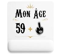 Tapis de Souris 60 Ans Mon Age | Accessoire Bureau Ergonomique - Idéal pour Anniversaire, Collègue, Secret Santa Noël, Fête des Pères et Fête des Mères