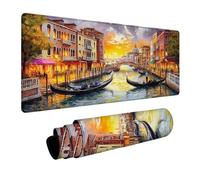 Tapis de Souris 600x300x3mm Bateau, Voir Tapis de Bureau Gaming, Mouse Pad avec Base en Caoutchouc, Desk Mat avec Coutures sur Les Bords, Accessoire Gamer, pour Bureau Gaming Maison, Gamer, PC U-1625