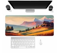 Tapis De Souris 600x400x2mm, Hill Cottage Grand Tapis de Souris Gaming, Gamer Mouse Pad avec Coutures sur Les Bords, Base en Caoutchouc Naturel Antidérapante, Lavable sous Main Bureau
