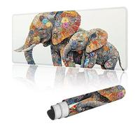 Tapis de Souris 700 x 300 mm, XXL Tapis de Souris Gamer, avec Bords Cousus, Caoutchouc Antidérapant Étanche Mouse Pad, Usure Lavable sous-Mains, pour Bureau Ordinateur Maison Couleur Éléphant G-g113