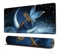 Tapis de Souris 700 x 400 x 3 mm Lune Tapis de Souris XXL Elfe, Base Antidérapant Caoutchouc Coutures sur Les Bords Mouse Pad Précision et Vitesse Améliorées, pour Gamer Ordinateur Bureau, Model772
