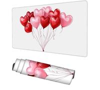 Tapis de Souris 700x300x3mm, Tapis de Souris Gaming Amour Multifonction Mouse Pad Ballons, Accessoire Bureau, Déco Bureau, Design Anti-Dérapage, pour Gamer, étude, Ordinateur Portable, f-1