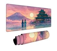 Tapis de Souris 700x400x3mm Japon, Mont Fuji Tapis de Bureau Gaming, Mouse Pad avec Base en Caoutchouc, Desk Mat avec Coutures sur Les Bords, Accessoire Gamer, pour Bureau Gaming Maison, Gamer, 1-8063