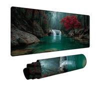 Tapis de Souris 700x400x3mm Voir, Arbre Tapis de Bureau Gaming, Mouse Pad avec Base en Caoutchouc, Desk Mat avec Coutures sur Les Bords, Accessoire Gamer, pour Bureau Gaming Maison, Gamer, PC C-6517