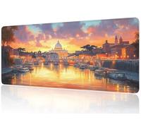 Tapis de Souris 800x400 Orange, Tapis Souris XXL Gaming Église - Base Anti-Dérapante en Caoutchouc, Surface Micro-Tissée pour Précision, Silencieux, Lavable sous Main pour Gamer et Télétravail M1-859