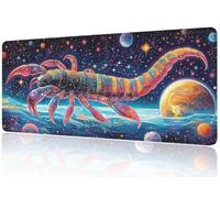 Tapis de Souris 800x400 Scorpion, Tapis Souris XXL Gaming Univers, Base Anti-Dérapante en Caoutchouc, Surface Micro-Tissée pour Précision, Silencieux, Lavable sous Main pour Gamer, Télétravail M1-585