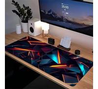 Tapis De Souris 900x400x3mm, Fragments de métal Grand Tapis de Souris Gaming, Gamer Mouse Pad avec Coutures sur Les Bords, Base en Caoutchouc Naturel Antidérapante, Lavable sous Main Bureau