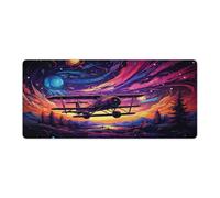 Tapis de Souris à Bords Cousus Photo d'un Planeur dans l'espace Style Clavier d'ordinateur Grand Tapis de Souris 40x90cm pour Clavier Ordinateur PC Gamer Bureau