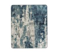 Tapis de souris à imprimé abstrait bleu, tapis de souris pour ordinateur portable, 25,4 x 30,5 cm, bureau 20,9 x 24,1 cm