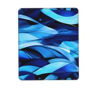 Tapis de souris à imprimé abstrait bleu, tapis de souris pour ordinateur portable, 25,4 x 30,5 cm, bureau 20,9 x 24,1 cm