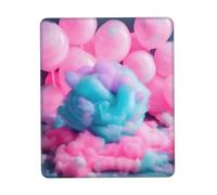 Tapis de souris à imprimé barbe à papa rouge, tapis de souris pour ordinateur portable, 25,4 x 30,5 cm, bureau 20,9 x 24,1 cm