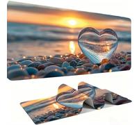 Tapis de Souris AAA XXL 1000 x 500 mm Grand Tapis de Bureau Bords Cousus Imperméable Antidérapant,Ordinateur Portable Améliore la précision et la Vitesse. pour Gamer, Ordinateur, Pierre Amour w0w-11