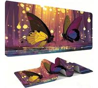 Tapis de Souris AAA XXL 800 x 300 mm Grand Tapis de Bureau Bords Cousus Imperméable Antidérapant,Ordinateur Portable Améliore la précision et la Vitesse. Gamer, Ordinateur, Papillon Animaux 3 w0w-1034