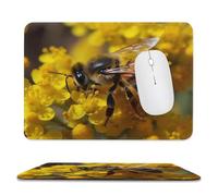 Tapis de Souris Abeille sur Une Fleur Jaune Tapis de Gaming Les capteurs