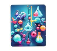 Tapis de souris abstrait, science, chimie, illustration, impression 3D, tapis de souris pour ordinateur portable, tapis de souris pour ordinateur portable, 25,4 x 30,5 cm, bureau 20 x 24,1 cm