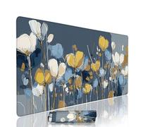 Tapis de Souris Abstrait sous Main Bureau Tapis de Souris Gaming XXL 900x500x3mm Mouse Pad Caoutchouc Fleur Grand sous Main Gamer Accessoires PC Imperméable, pour Clavier Ordinateur Portable w-6200