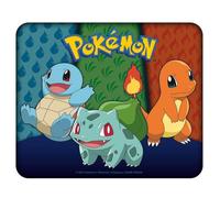 Tapis de souris - ABYSTYLE - Starters Kanto - Flexible - Noir - Pour fans de Pokémon