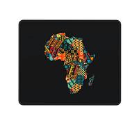 Tapis De Souris Africa Map in Traditional Ethnic African Pattern Art Mousepad Antidérapante Mouse Pad Glissement Facile sous-Main pour Gaming Travail Jeu M