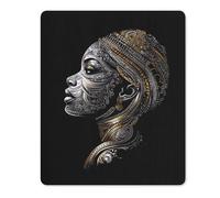 Tapis De Souris African Tribal Womans Head sous-Main Résistant Aux Eclaboussures Mouse Pad Portable Accessoires De Jeu pour Ordinateur Bureau Travail L