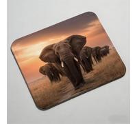 Tapis de Souris Afrique éléphant, Tapis de Souris Gaming avec Base en Caoutchouc Antidérapante, Imperméable, Mousepad Petit Portable pour Bureau Maison, PC et Ordinateur Portable 240x200x3mm 0O-233