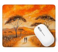 Tapis de Souris Afrique, Tapis de Souris Gamer 200 x 150 mm Bords Cousus, Haute Précision et Vitesse avec Base en Caoutchouc Antidérapante Mouse Pad Paysage, pour Bureau, Études, Gaming p1j-201