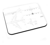 Tapis de souris Airbus a380 plan dessin industriel avion jumbo jet G