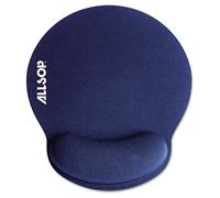 Tapis de souris Allsop Mousepad Pro en mousse m moire de forme avec repose-poignet 9 x 10 bleu