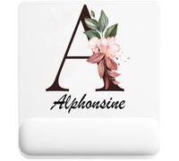 Tapis de Souris Alphonsine | Tapis Ergonomique 22 × 18 cm Repose-Poignet en Mousse | Bureau Télétravail Études | Cadeau Homme Femme Anniversaire Noël