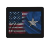 Tapis De Souris America Somalia Friendship Flag Mouse Pad Anti-Dérapant sous-Main Comfortable Tapis De Bureau pour Travail Claviers Voyage 25X30CM