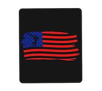 Tapis De Souris American Flag Gymnastics sous-Main Anti-Dérapant Mouse Pad Comfortable Tapis De Bureau pour Claviers Travail Voyage 25X30CM
