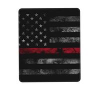 Tapis De Souris American Flag on Black Mouse Pad Anti-Dérapant Mousepad Comfortable sous-Main pour Voyage Table Claviers 25X30CM