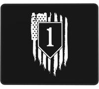 Tapis De Souris American Flag Us Army 1St Infantry Division The Red One Mousepad Résistant Aux Eclaboussures sous-Main Portable Accessoires De Jeu pour Travail Bureau Ordinateur M