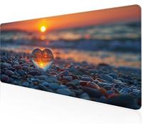 Tapis De Souris Amour,Sous Main Bureau Pierre Tapis De Souris XXL Gaming 900x400x3mm Protege Bureau Avec Base AntidéRapante,Durable Et ImperméAble Tissu Texturé En Microtissu AméLiore PréCision Y1-836