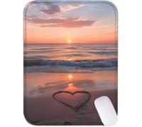 Tapis de Souris Amour Tapis Souri 320x260, Petit sous Main Bureau Plage Mouse Pad Imperméable, Base Antidérapante Lavable la Vitesse et la Précision Améliorées pour PC, Ordinateur, Travail J2-888