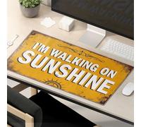 Tapis de souris amusant avec inscription « I'm Walking On Sunshine »