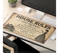 Tapis de souris amusant avec règles de maison pour une maison victorienne