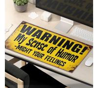 Tapis de souris amusant pour bureau Avertissement ! Mon sens de l'humour pourrait blesser vos sentiments. Tapis de souris Tapis de souris Tapis de bureau This Is Fine Mouse Pad