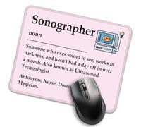 Tapis de souris amusant pour bureau, technicien en échographie, cadeau pour femme, cadeau pour étudiant en échographie, cadeau de remerciement pour échographe, cadeau de remerciement pour