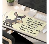 Tapis de souris amusant pour le travail avec légende : After All These Years My Wife Still Thinks I'M Sexy Mouse Pad Cat Desk Pads