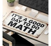 Tapis de souris amusant pour le travail, c'est un bon jour pour faire des mathématiques. Grand tapis de souris amusant
