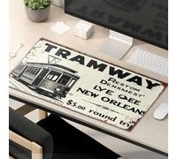 Tapis de souris amusant pour le travail et le projet de restauration de tramway à la Nouvelle-Orléans. Tapis de souris amusant pour bureau