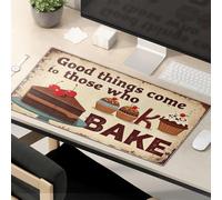 Tapis de souris amusant pour le travail Good Things Come To Those Who Bake. Grand tapis de souris amusant