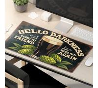 Tapis de souris amusant pour le travail, Hello Darkness, My Old Friend. I Come To You Again. Tapis de souris grand accessoire de bureau amusant